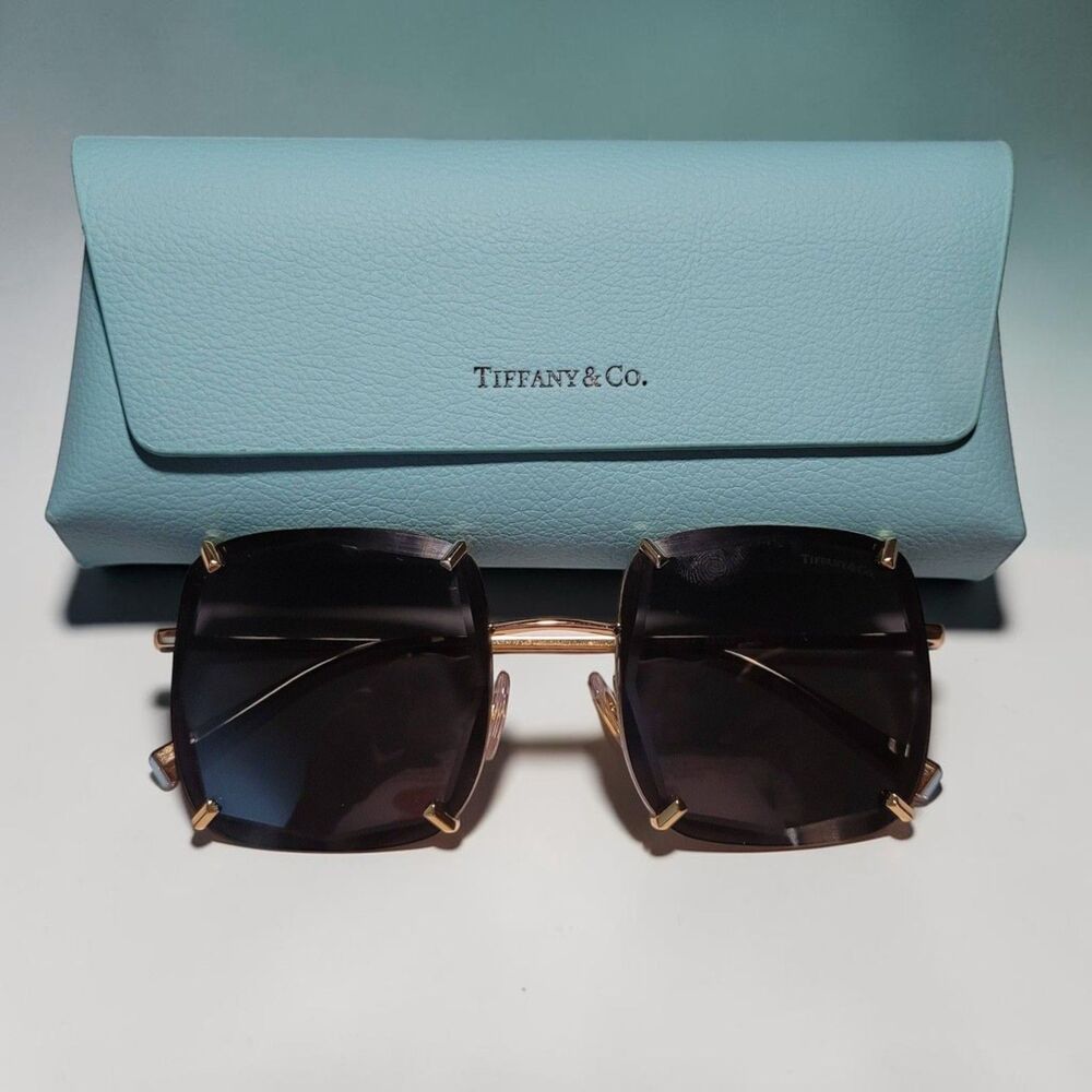 Tiffany & Co. TF3089 6002S4 Sunglasses Women's Gold/Dark Grey 52-20-135